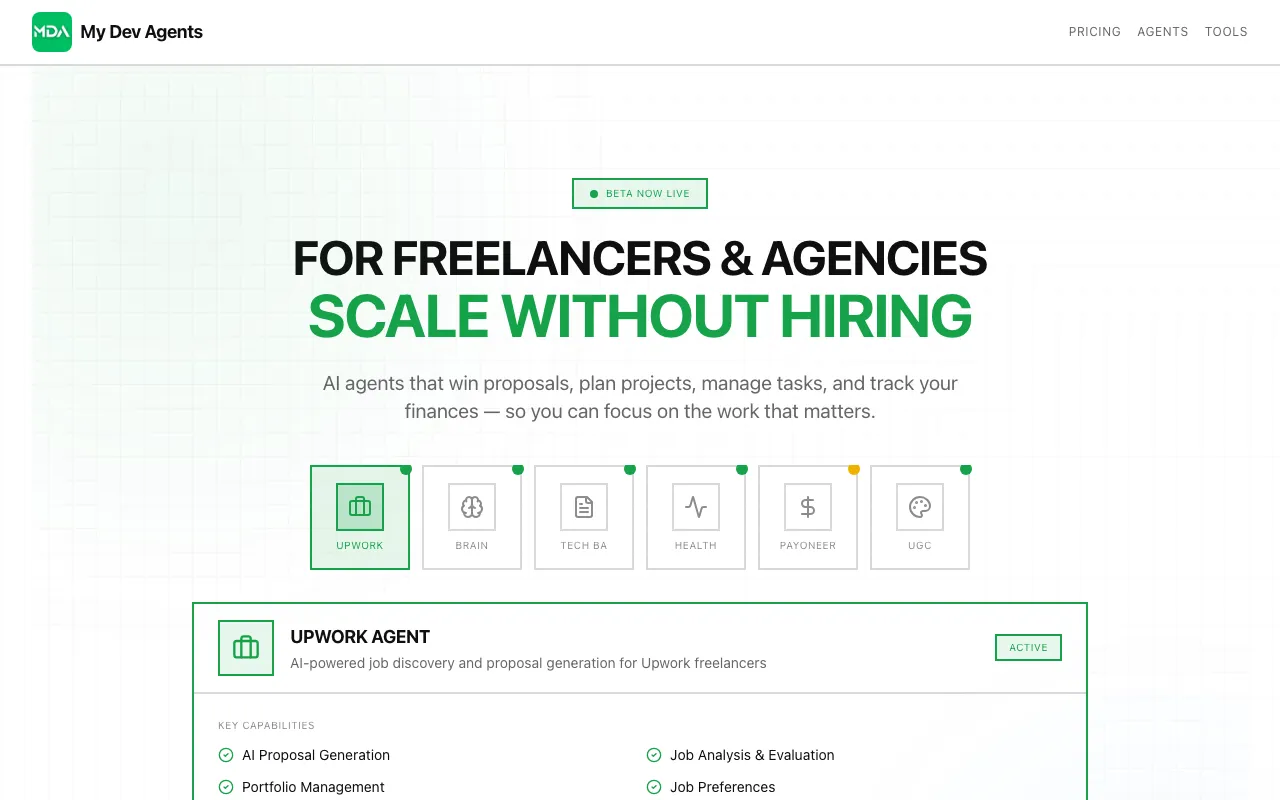 My Dev Agents — preview screenshot
