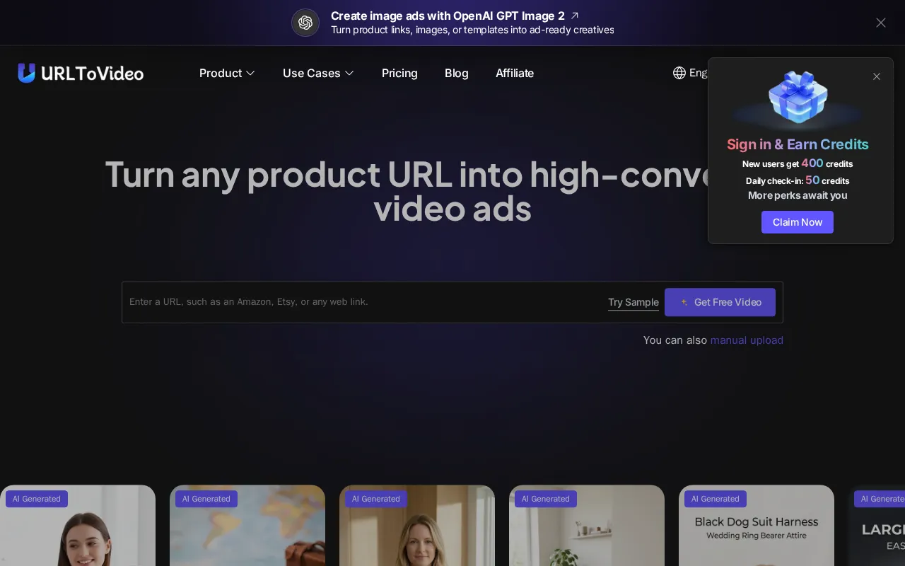 UrlToVideo AI — preview screenshot