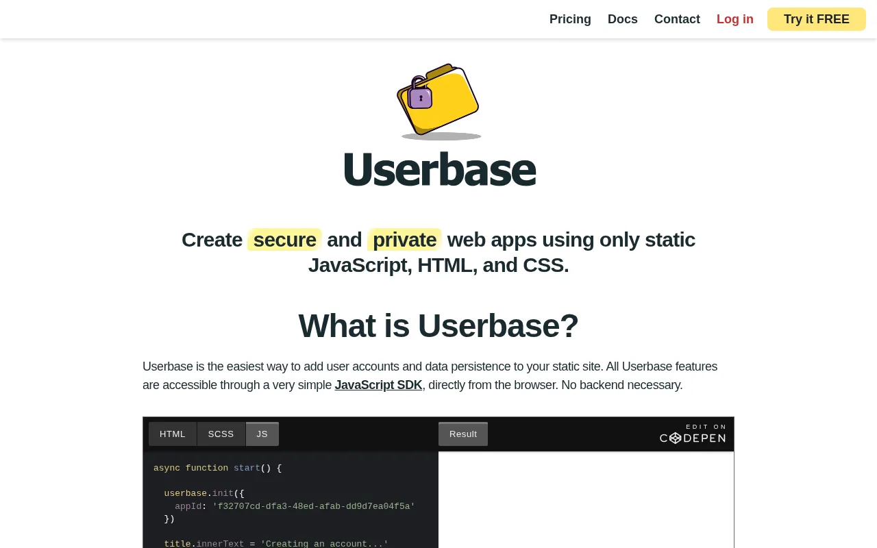 Userbase — preview screenshot