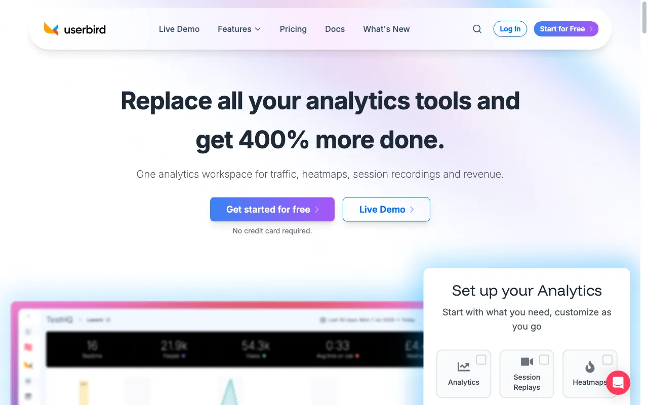 Userbird — preview screenshot