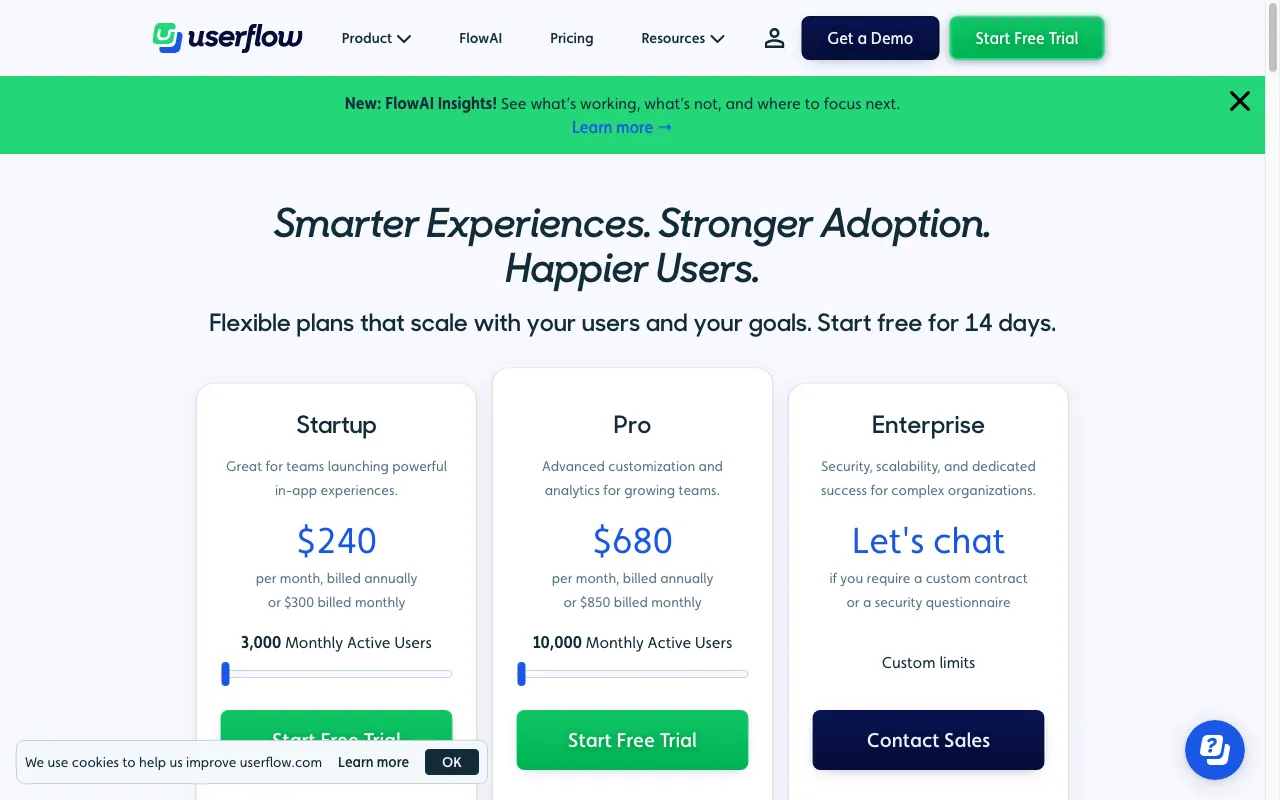 Userflow — pricing page