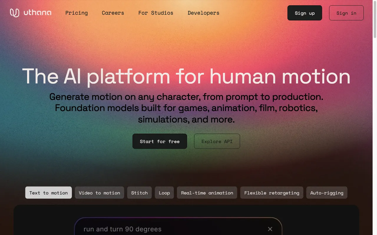 Uthana — preview screenshot