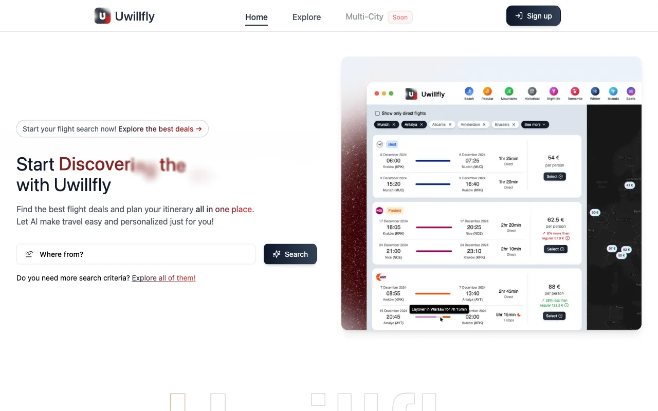 Uwillfly — preview screenshot