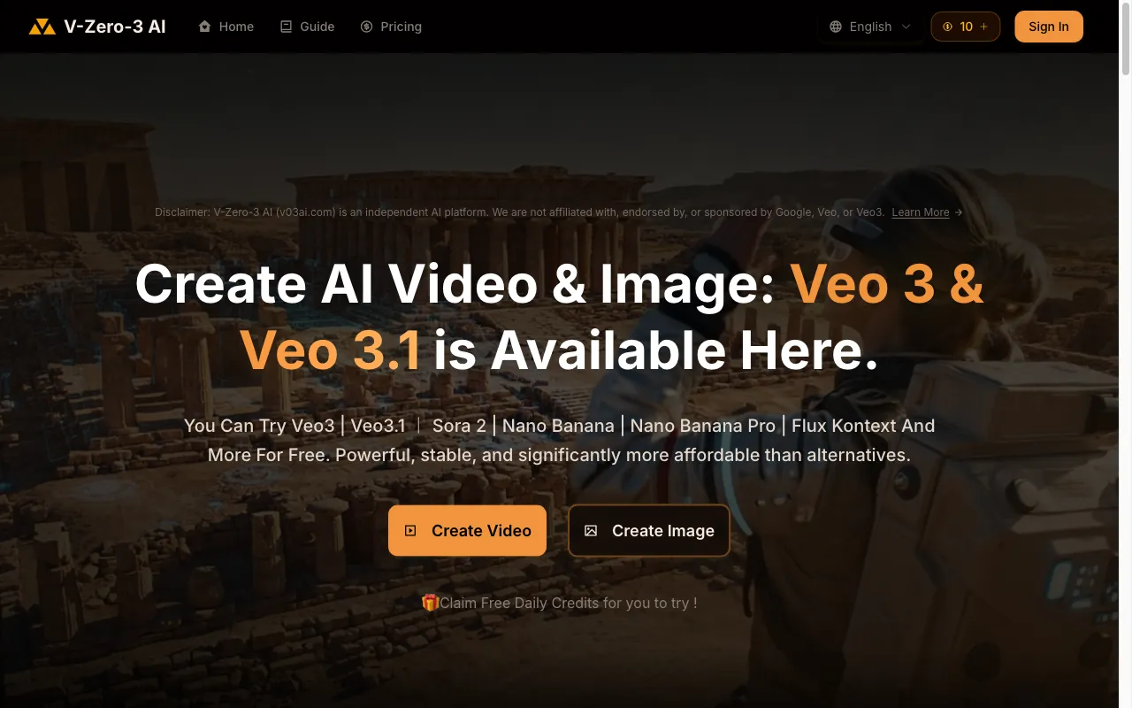 V-Zero-3 AI — preview screenshot