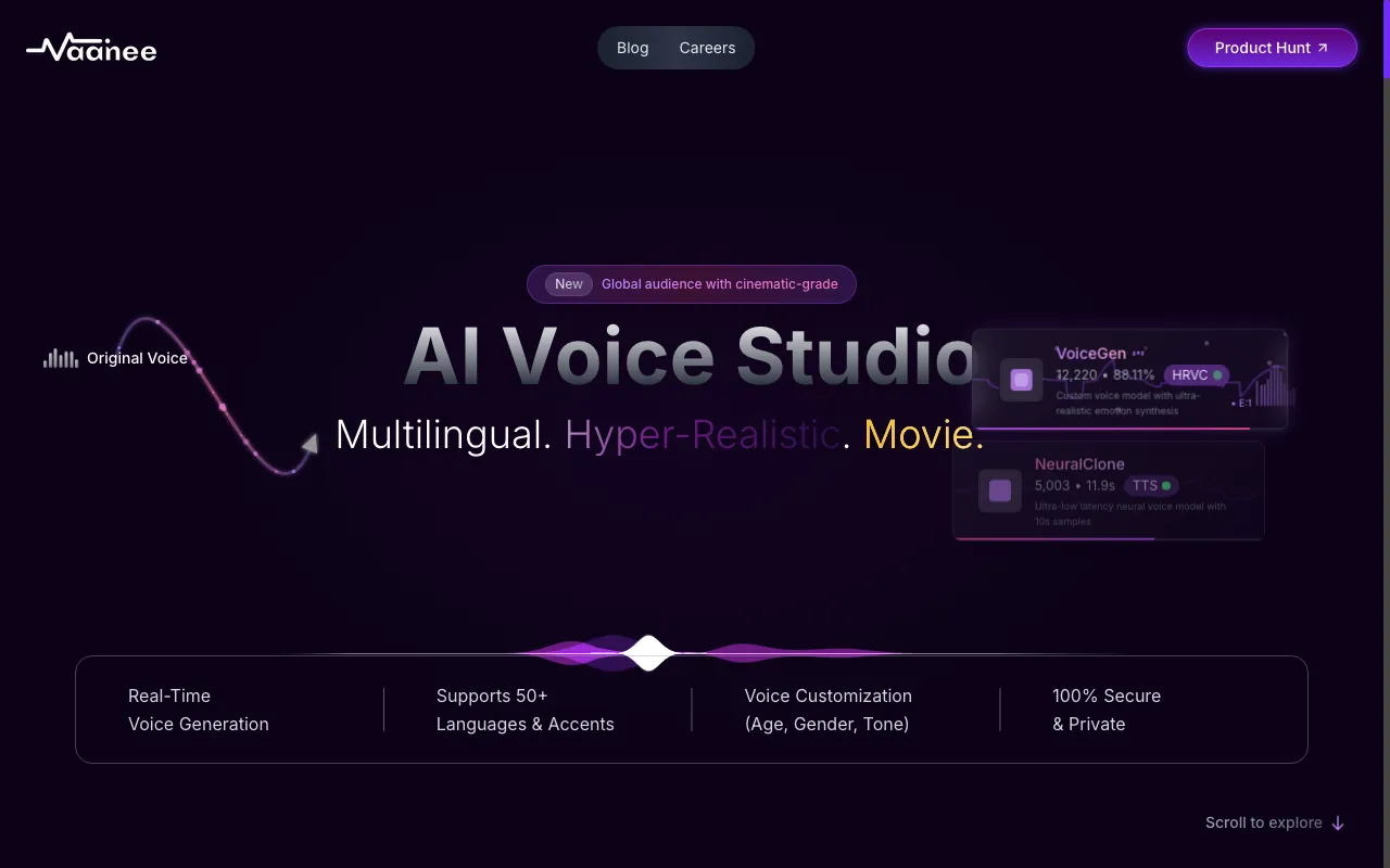 Vaanee AI Engine — preview screenshot