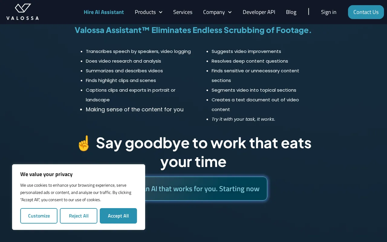 Valoss — preview screenshot