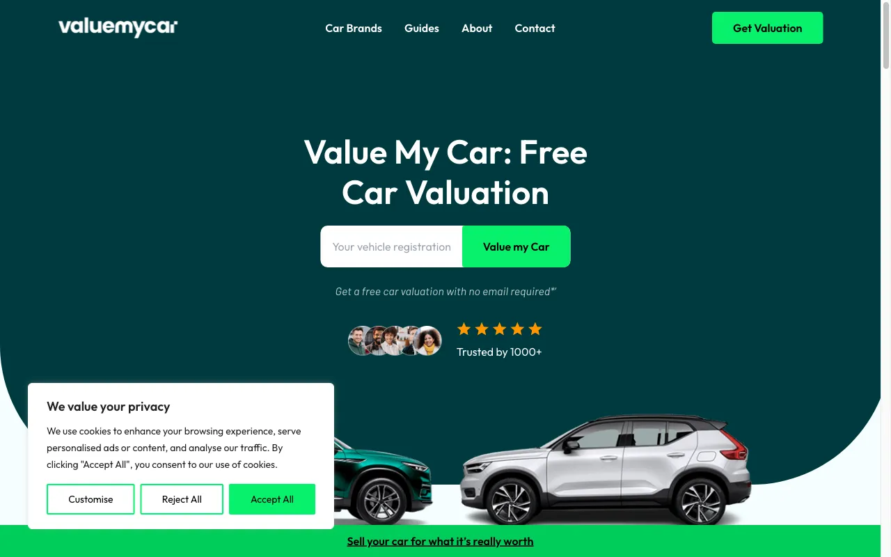 Value My Car — preview screenshot