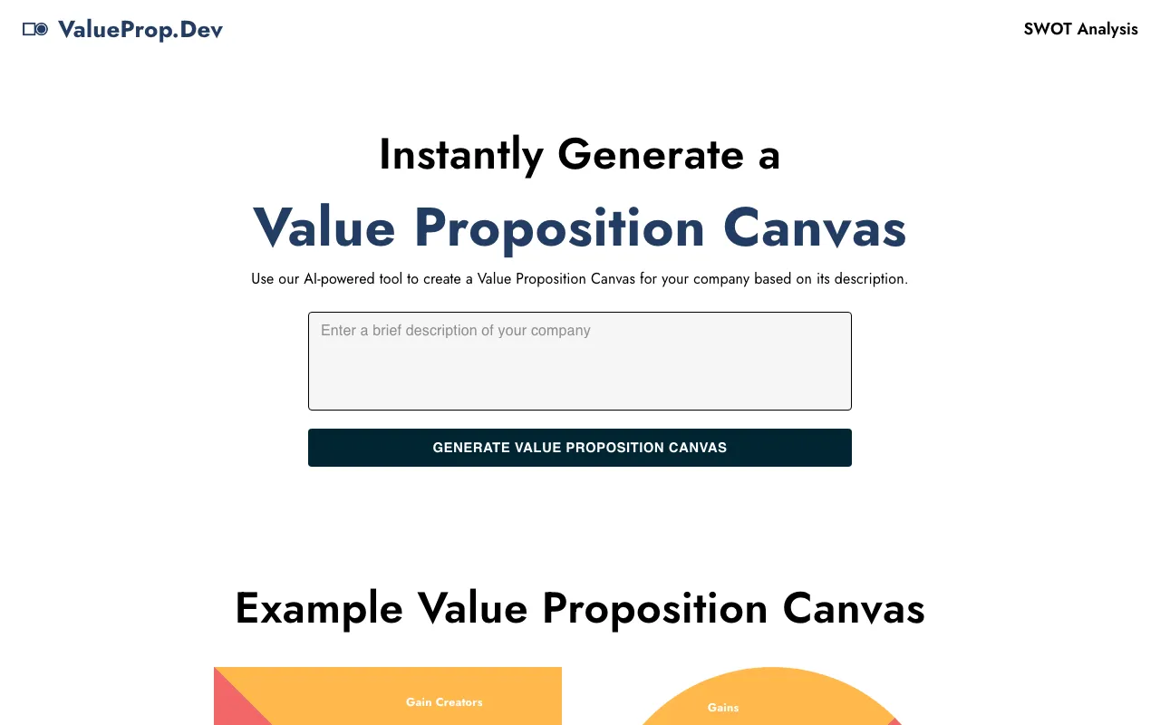 valueprop.dev — preview screenshot