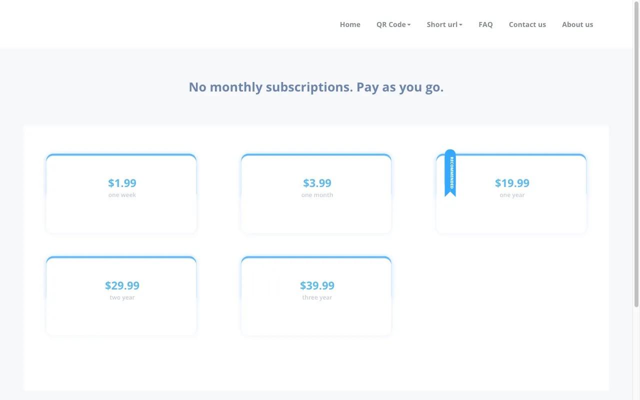 value your time — pricing page