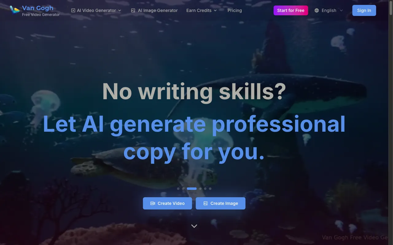Van Gogh Free Video Generator — preview screenshot