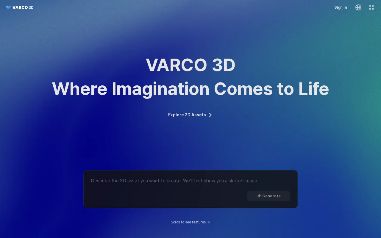 VARCO 3D — preview screenshot