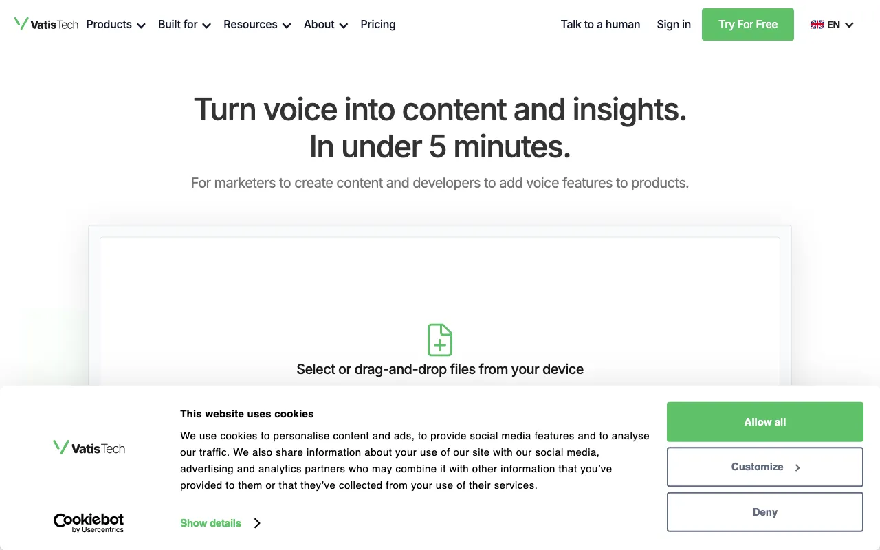 Vatis Tech — preview screenshot