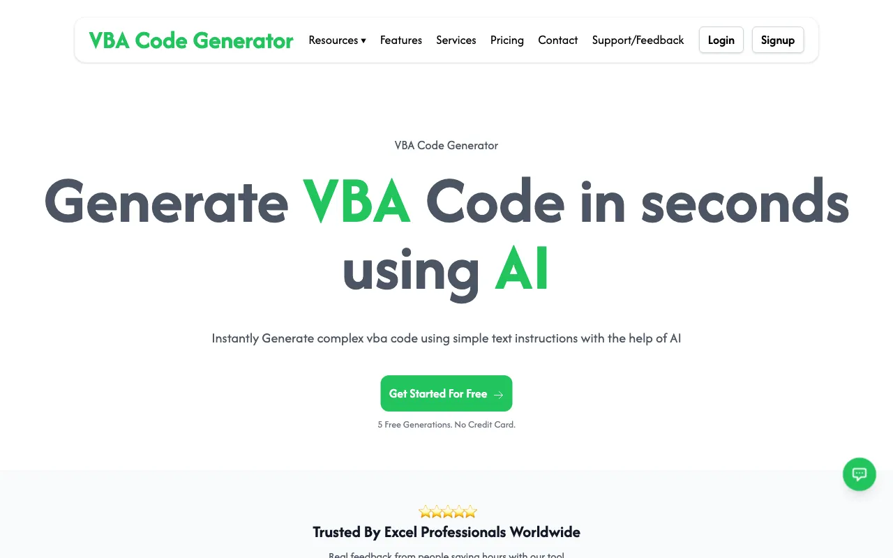 VBA Code Generator — preview screenshot