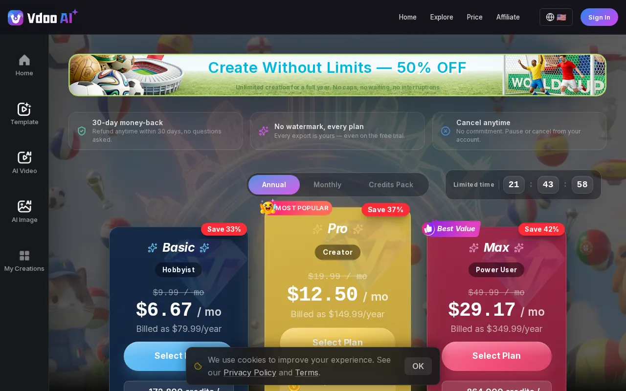 Vdoo AI — pricing page
