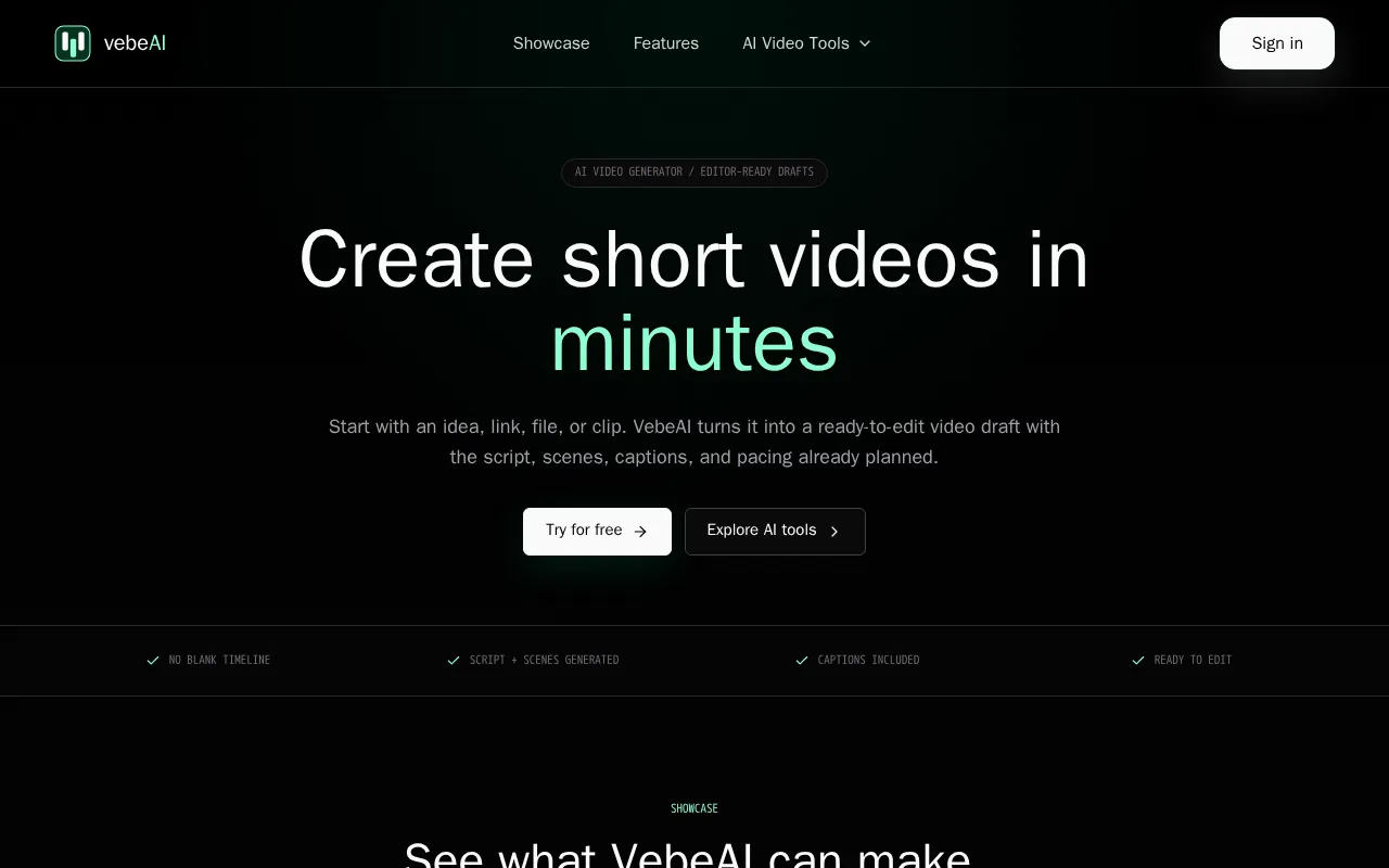 vebeAI — preview screenshot