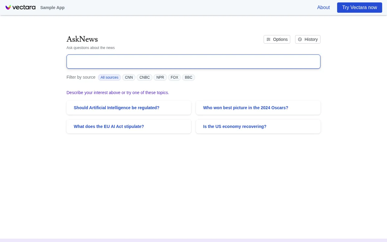 Vectara — preview screenshot