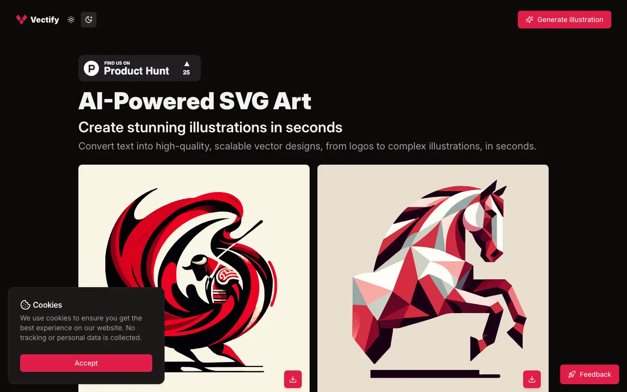Vectify- AI-Powered SVG Art — preview screenshot