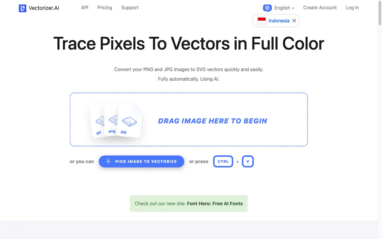 Vectorizer AI — preview screenshot