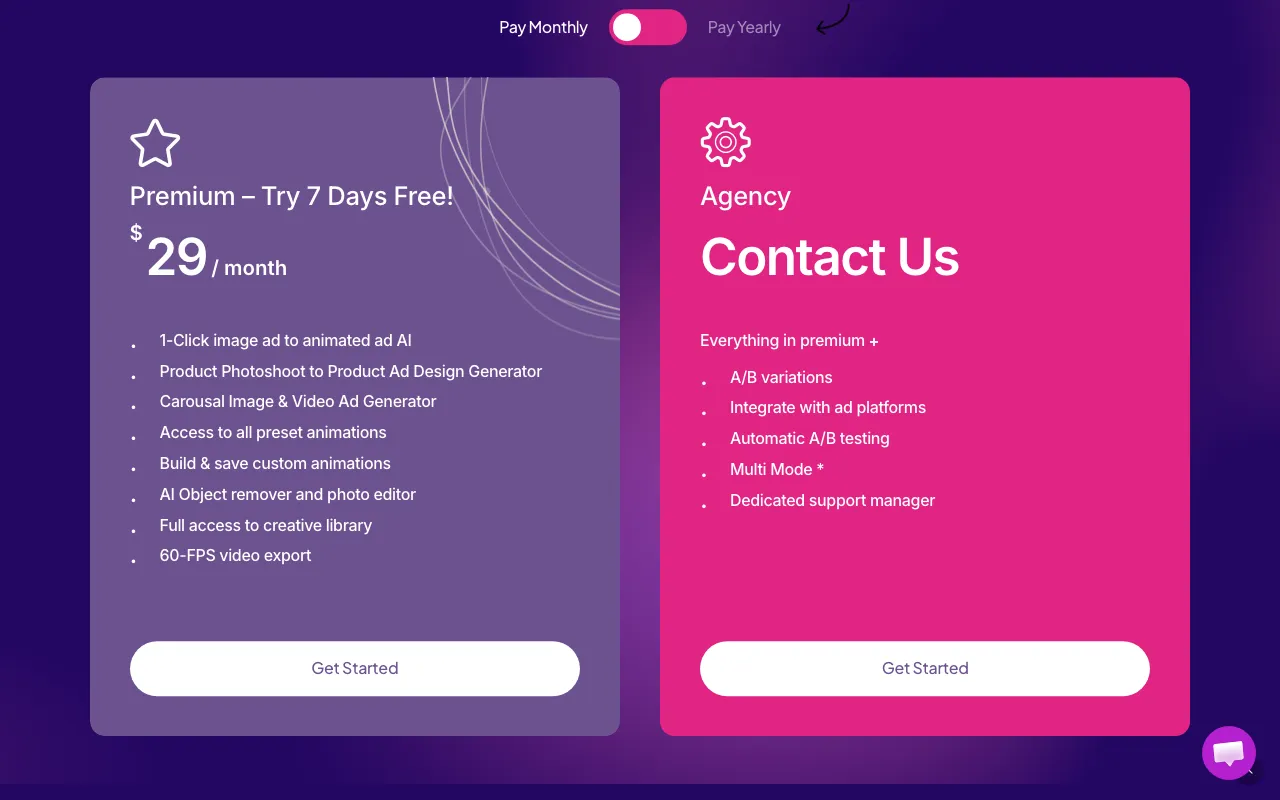 Veedy AI — pricing page