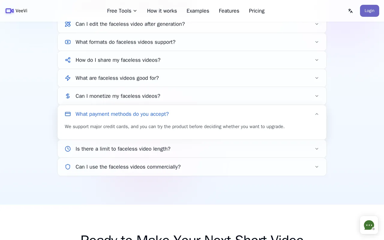 VeeVi — pricing page