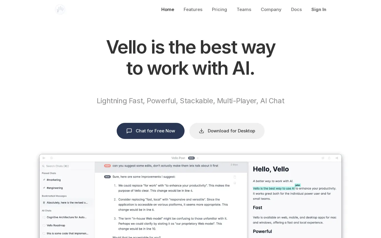 Vello — preview screenshot