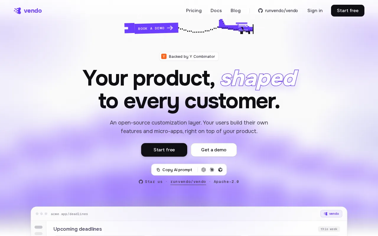 Vendo — preview screenshot