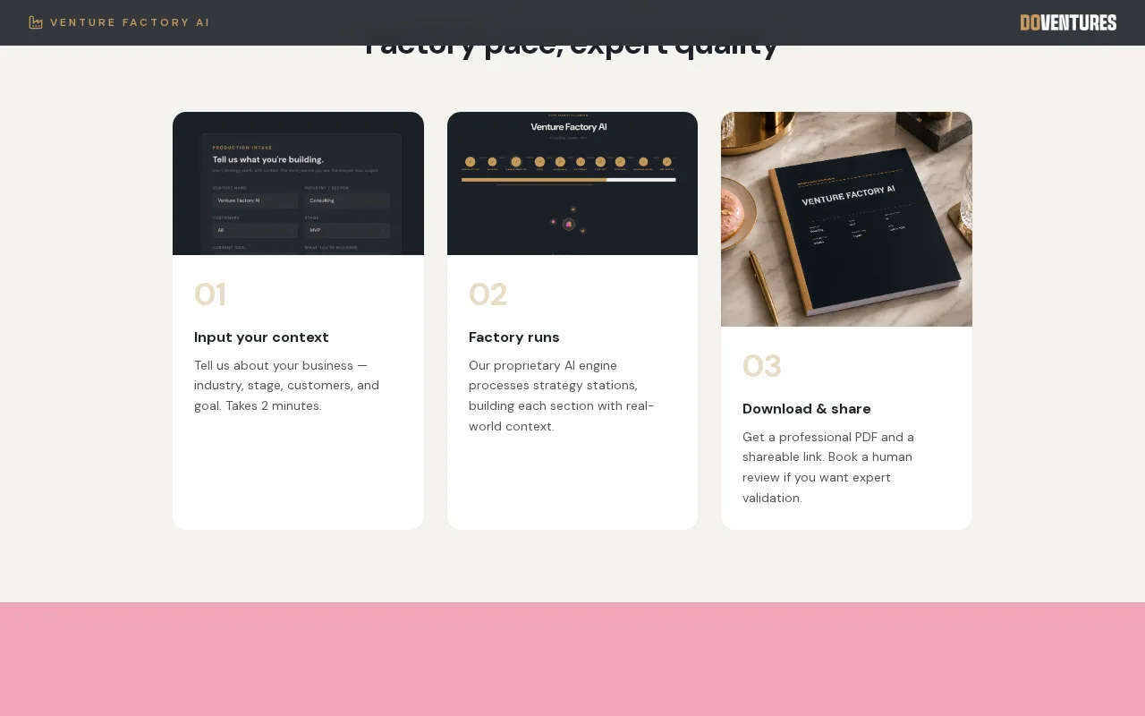 Venture Factory AI — preview screenshot