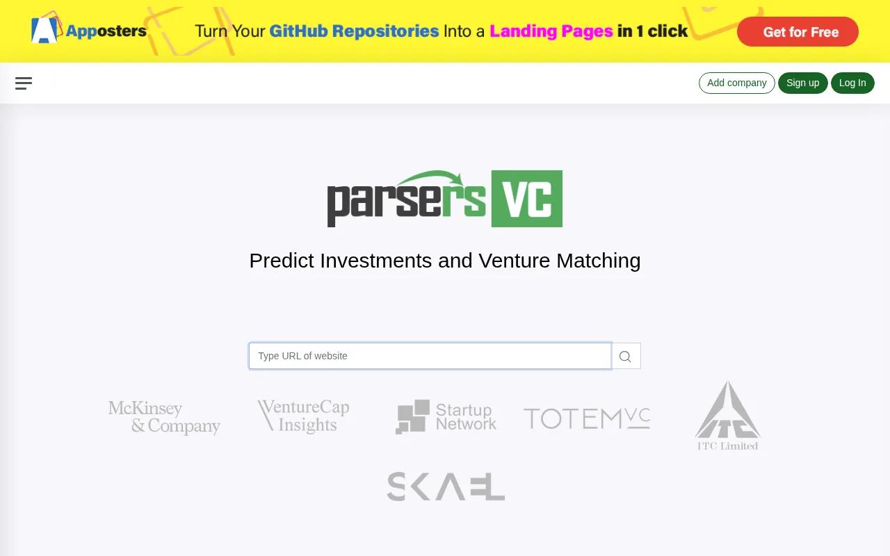 Venture Matching — preview screenshot
