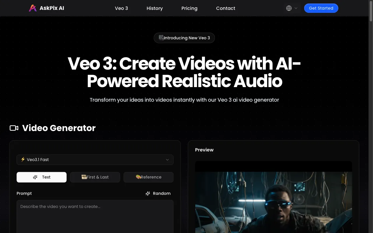 Veo 3 — preview screenshot