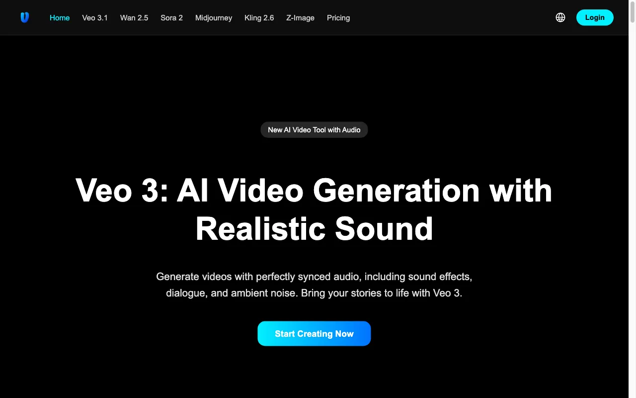 Veo 3 video generator — preview screenshot
