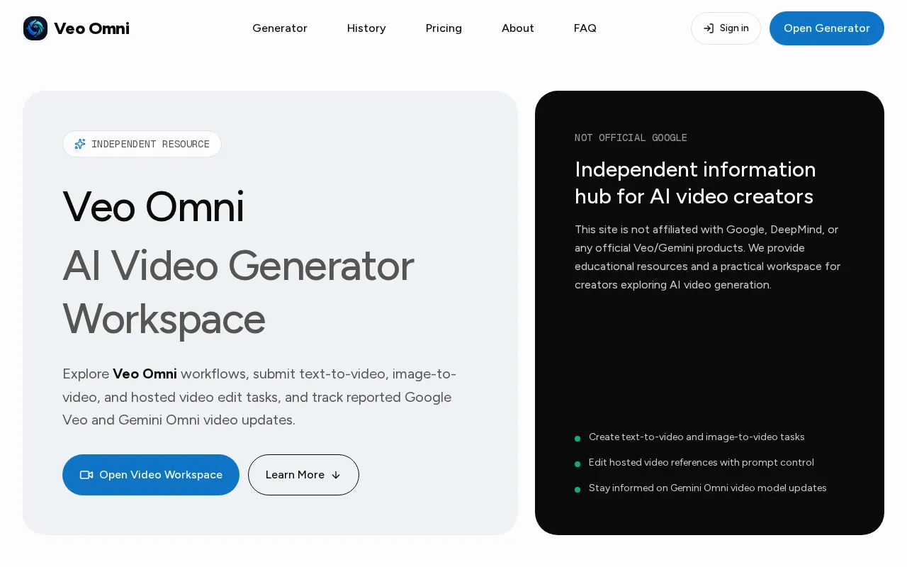 Veo Omni — preview screenshot