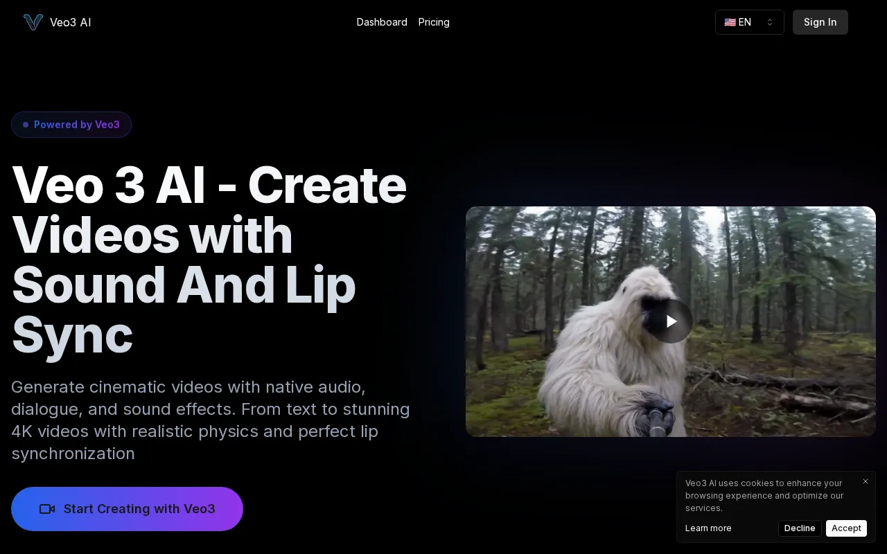 Veo3 AI — preview screenshot