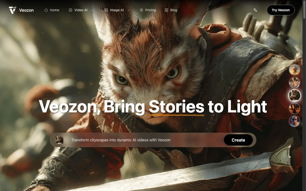 Veozon AI Video Generator — preview screenshot