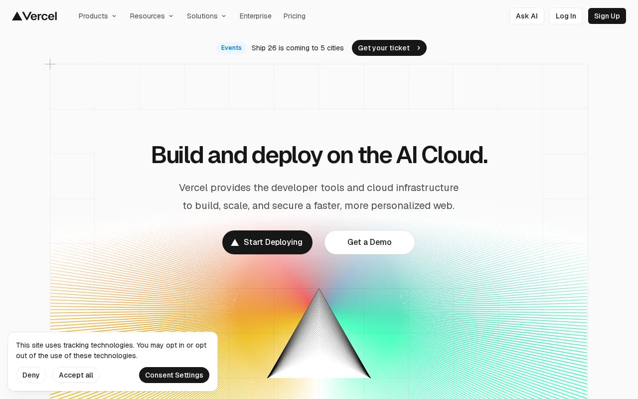 Vercel — preview screenshot