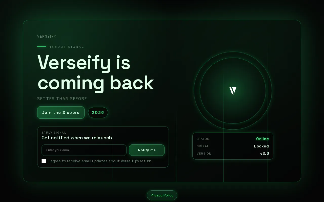 Verseify — preview screenshot