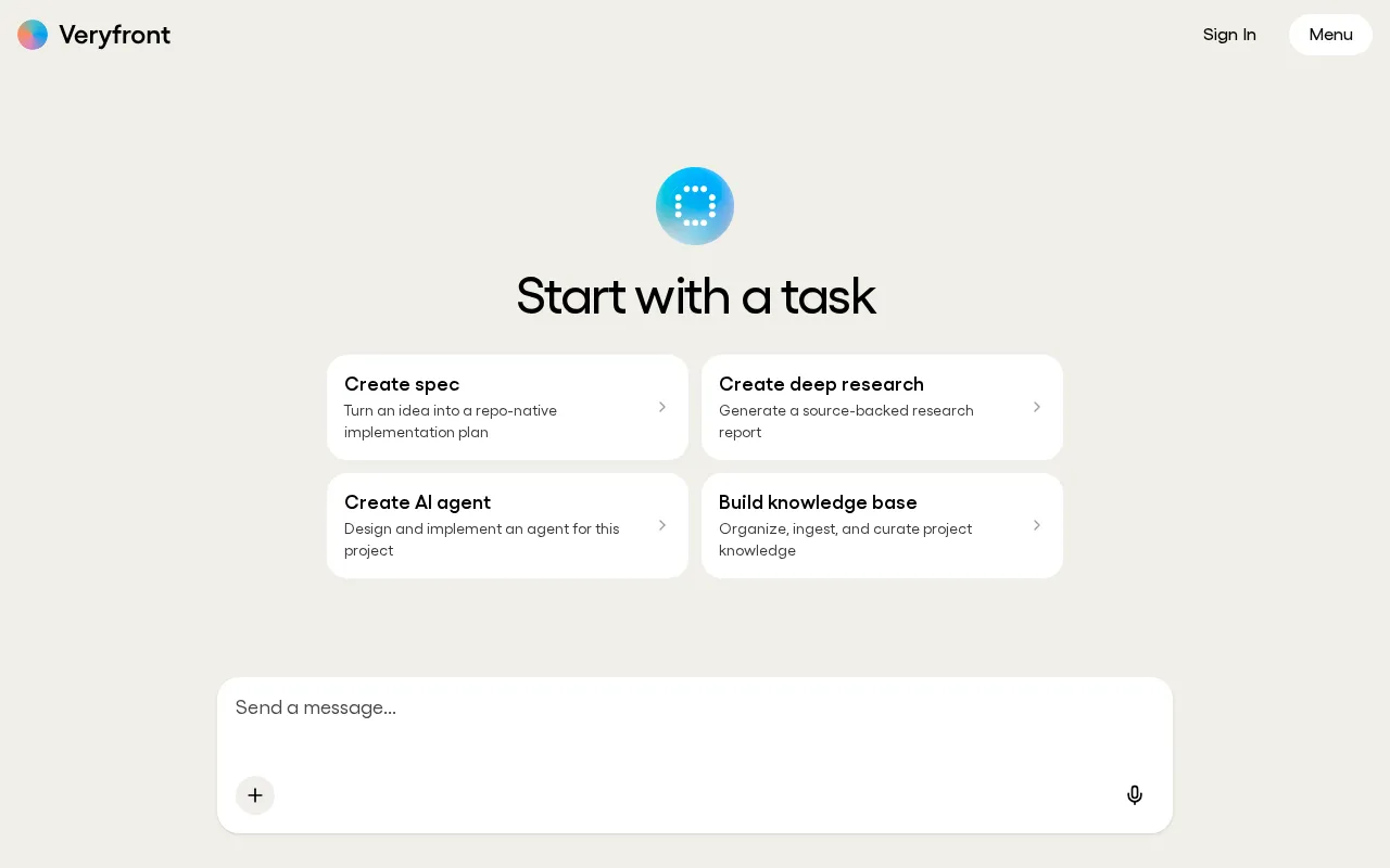 Veryfront — preview screenshot
