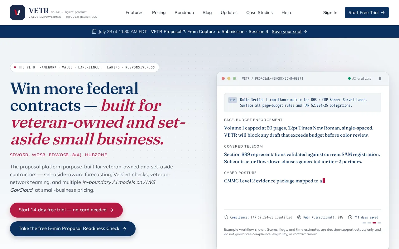 VETR Proposal — preview screenshot