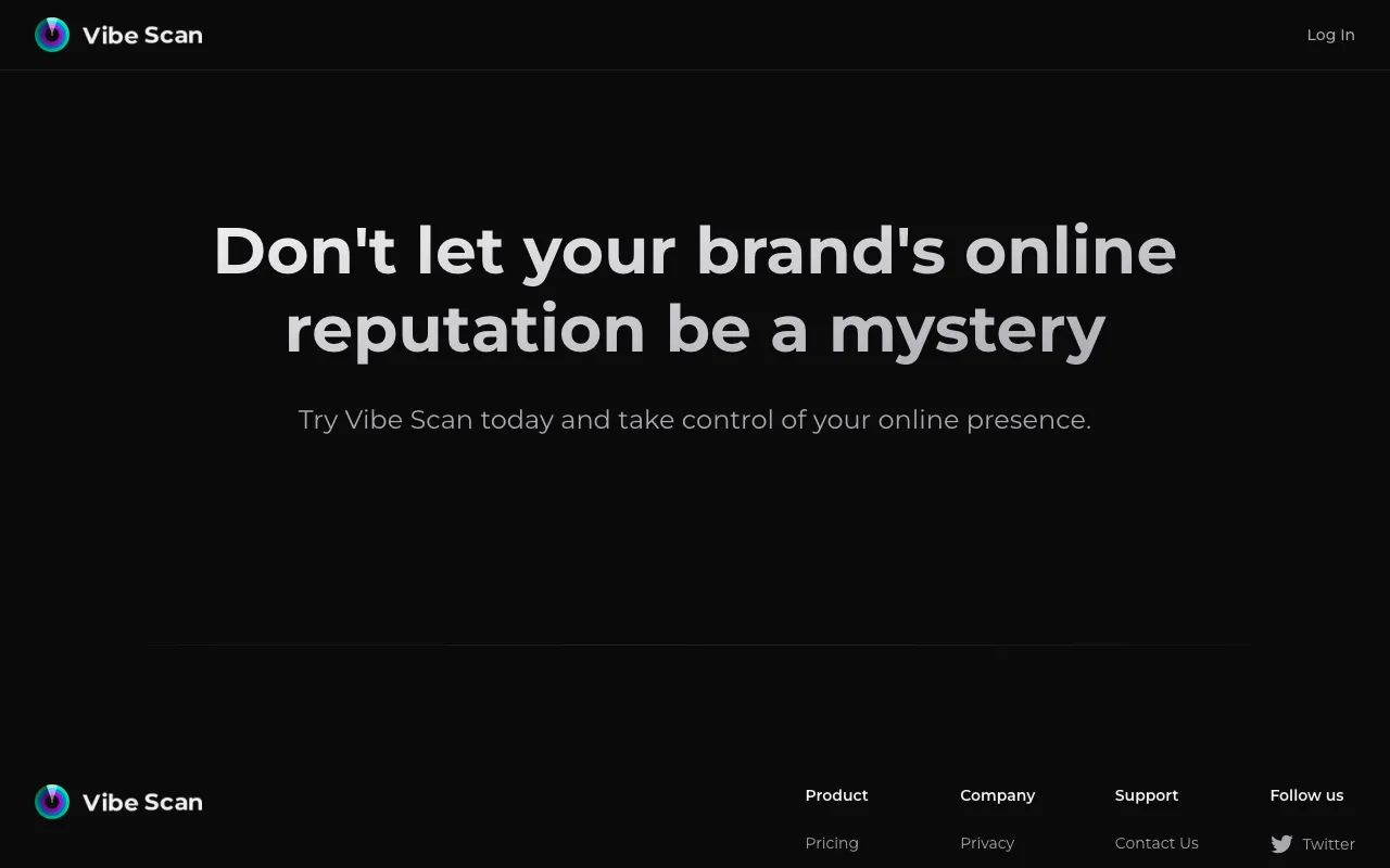 Vibe Scan — pricing page