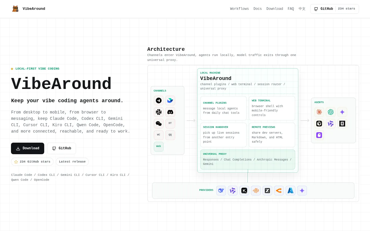 VibeAround — preview screenshot