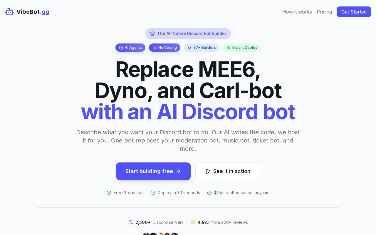 VibeBot.gg — preview screenshot
