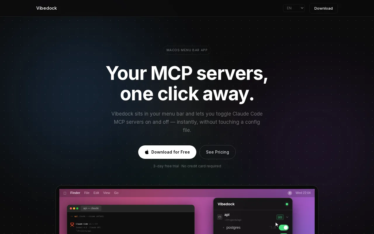 Vibedock — preview screenshot