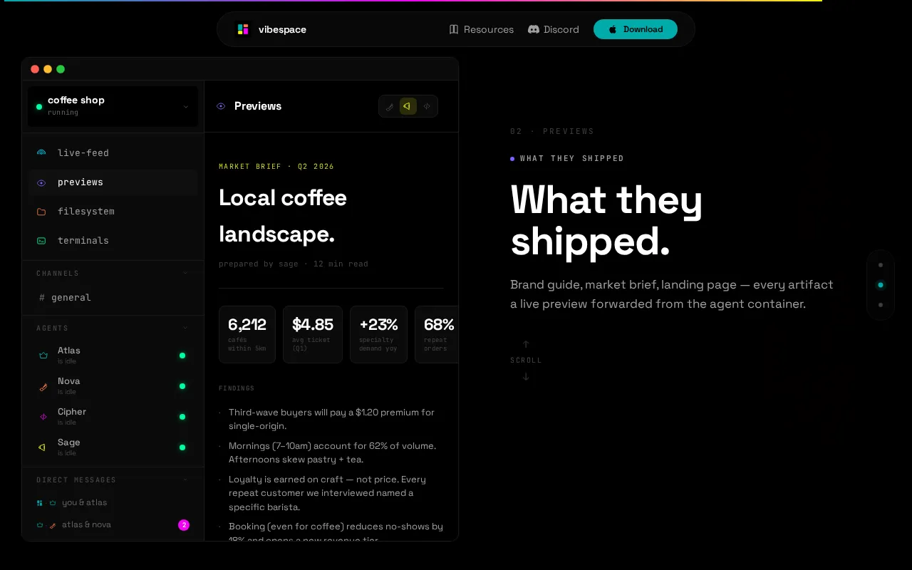 Vibespace — preview screenshot