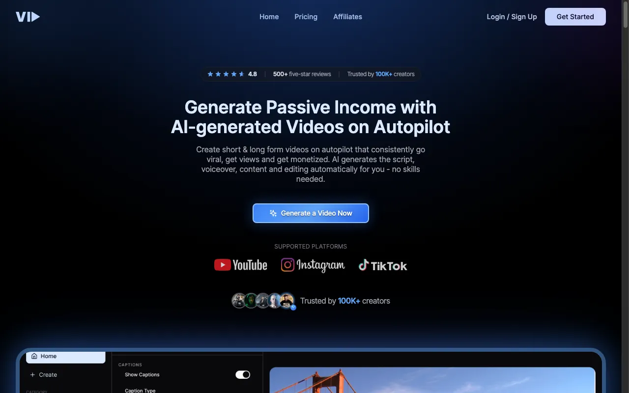 Vid.AI — pricing page