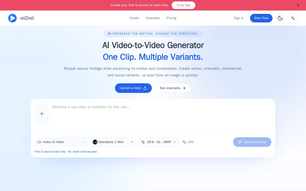 Vid2vid — preview screenshot
