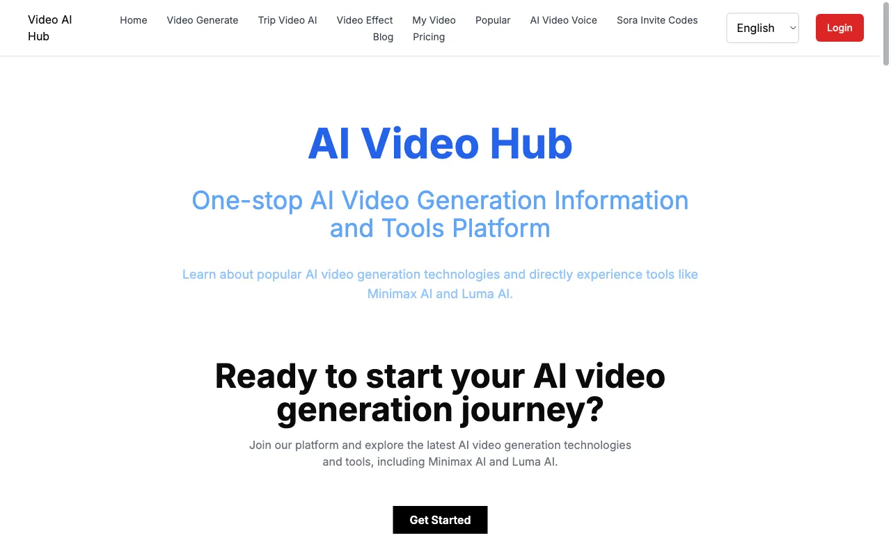 VIDEO AI HUB — preview screenshot
