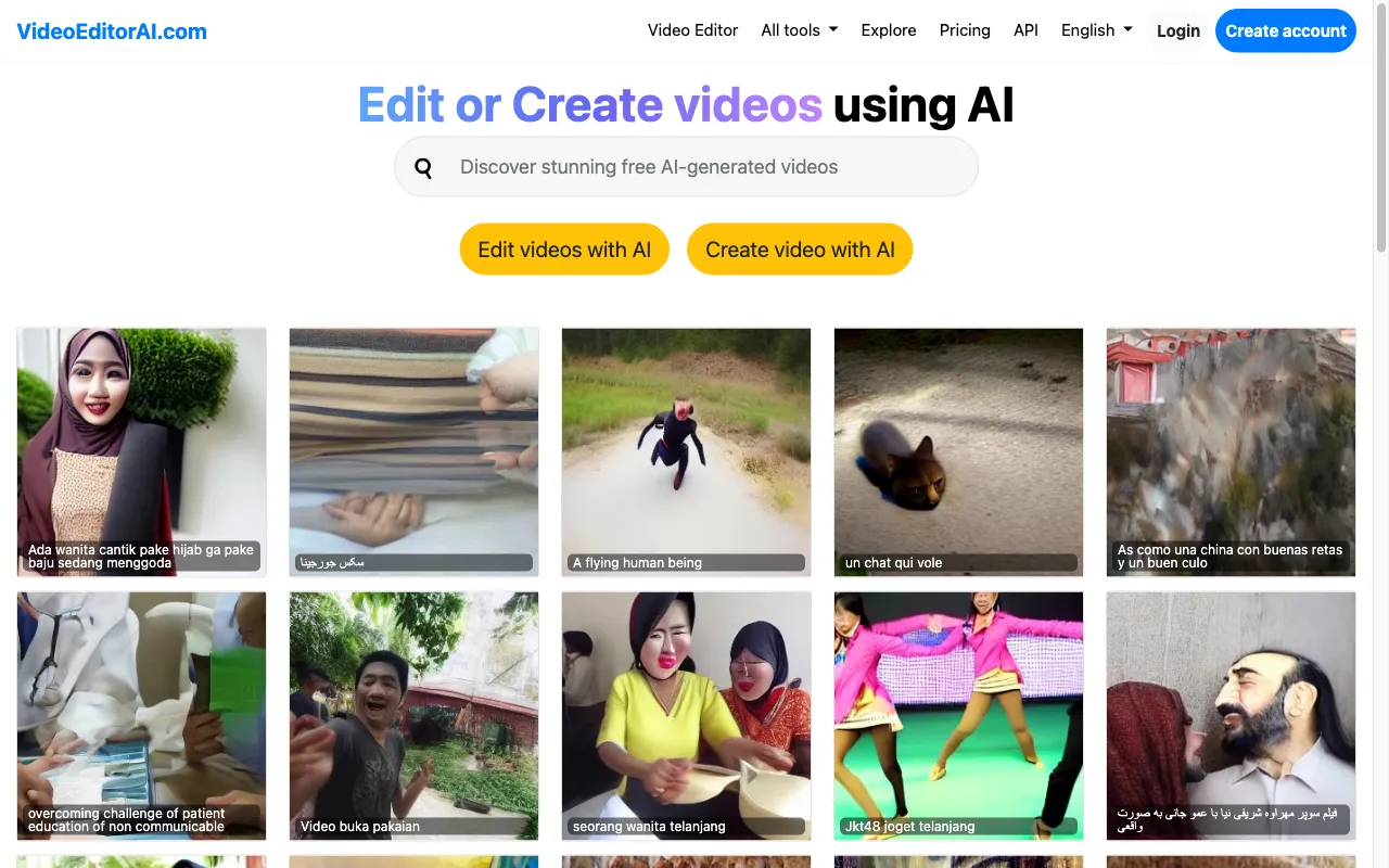 VideoEditorAI.com — preview screenshot