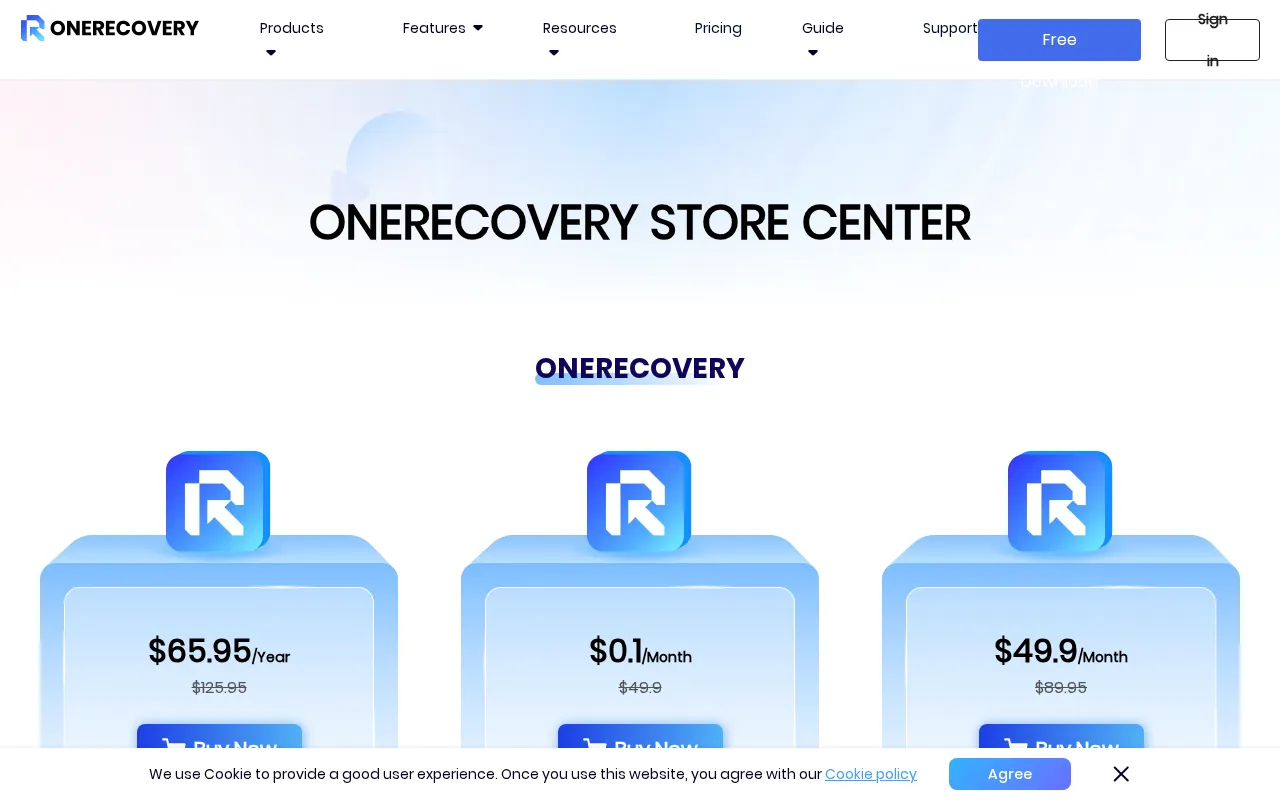 Video Repair by Onerecovery — pricing page