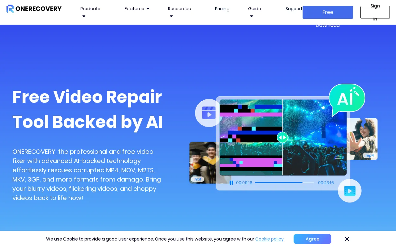 Video Repair by Onerecovery — preview screenshot
