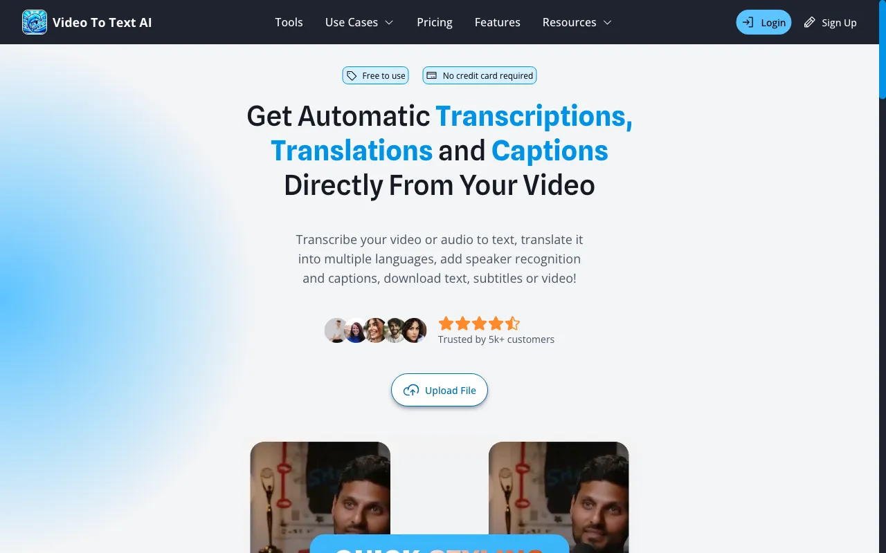 Video To Text AI — preview screenshot