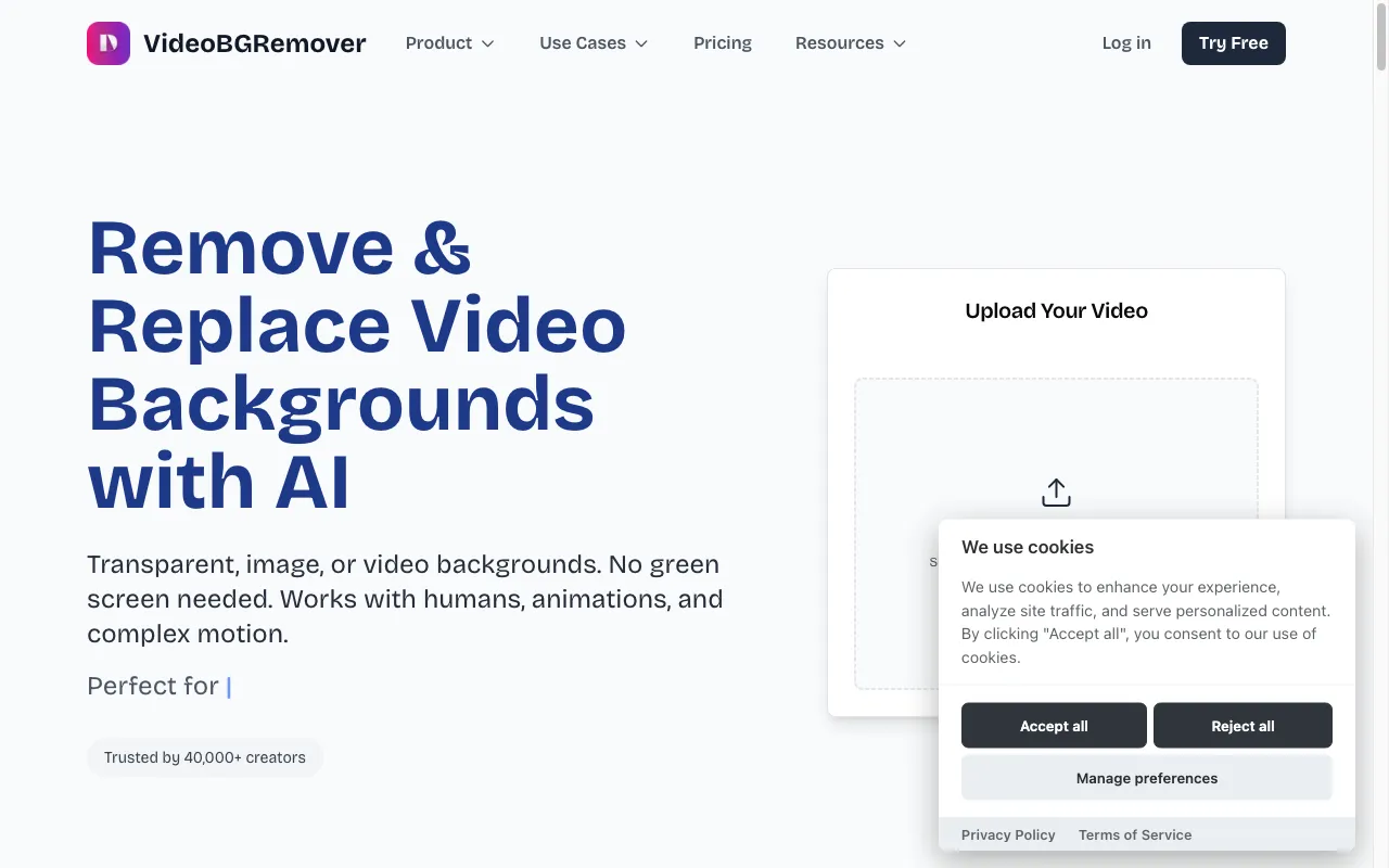 VideoBGRemover — preview screenshot